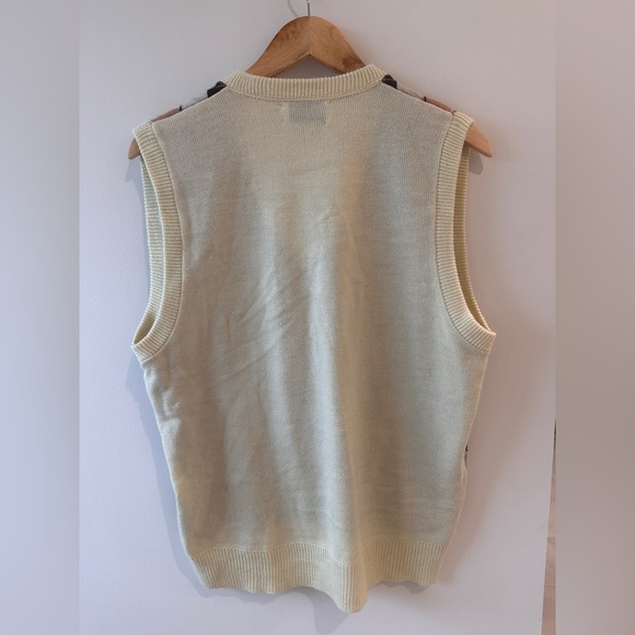 Aureus Argyle Sweater Vest Size Large Vintage Retro - Picture 2 of 4